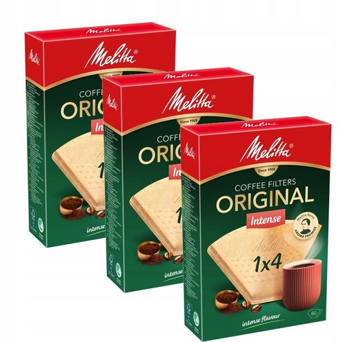 Filtry papierowe do kawy 1x4 Melitta ORIGINAL INTENSE, GOURMET 240szt, na Arena.pl