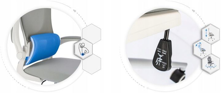 FOTEL biurowy ERGONOMICZNY obrotowy nowoczesny zdjęcie 4