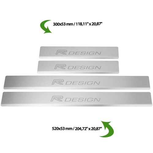 Listwa progowa VOLVO S90 MK2 R DESIGN Stal nierdzewna 304 mat 4szt na Arena.pl