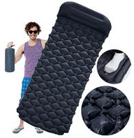 Materac jednoosobowy z pompką granatowy