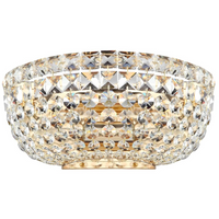 Kinkiet glamour Basfor DIA100-WL-02-G crystal złoty