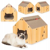 DRAPAK DLA KOTA DOMEK LEGOWISKO Z ZABAWKĄ EKOLOGICZNE MDF 40x35x34,5 COIL