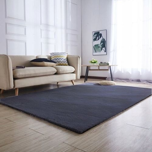 Dywan pluszowy ciemnoszary miękki rabbit futro królika 160x220 cm na Arena.pl