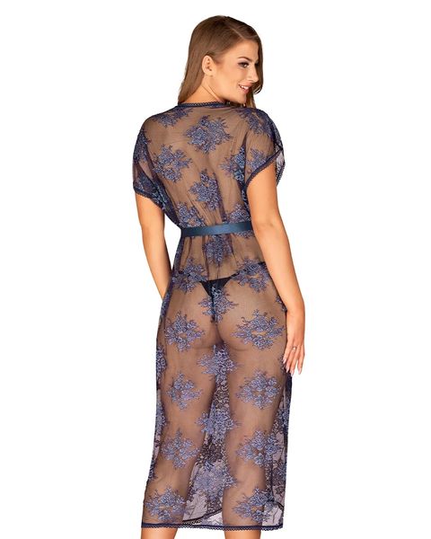Flowlace peniuar kolor niebieski - Obsessive L/XL zdjęcie 2