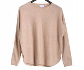 DAVIDA 100% kaszmir Sweter o zaokrąglonym kroju L