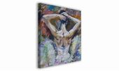 OBRAZ NA PŁÓTNIE 005 Baletnica w trakcie ćwiczeń 70x70cm
