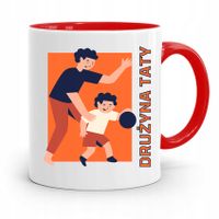 Kubek Czerwony Dla Taty Ojca Druzyna Taty Prezent Z Nadrukiem Ze Zdjęciem