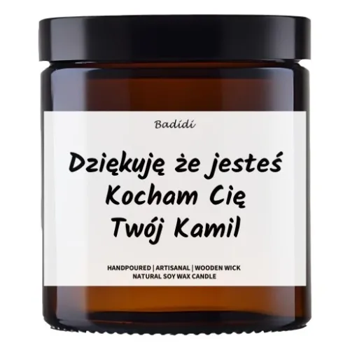 Personalizowana Świeca W Szkle Z Własnym Napisem - Upominek - Prezent 40h na Arena.pl