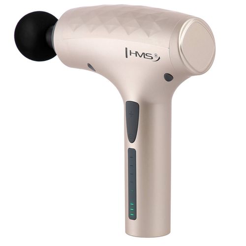 Pistolet do masażu PDM3134I gold HMS - 4 końcówki, 5 prędkości na Arena.pl