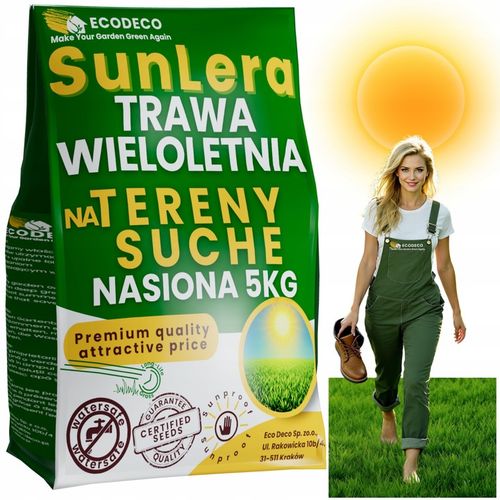 Trawa Nasiona Uniwersalna 5kg na Tereny Suche Trawnik 200m2 Mieszanka Traw na Arena.pl