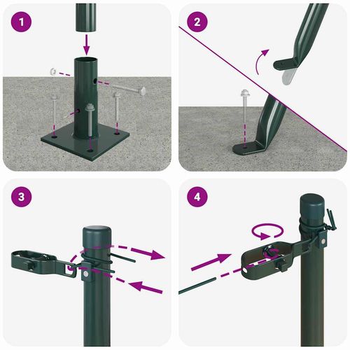 Słupki ogrodzeniowe 13 pcs Zielony Ø32mm 70 cm na Arena.pl