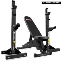 PÓŁPROFESJONALNY Zestaw ŁAWKA + Stojaki do ćwiczeń KSG018