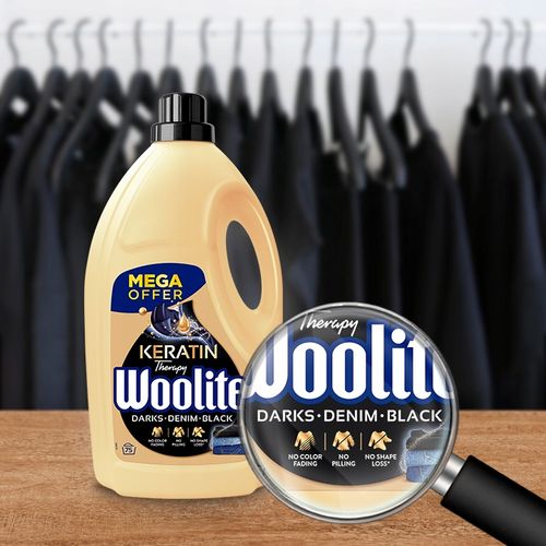 WOOLITE PŁYN DO PRANIA CZARNEGO CIEMNEGO DENIM Z KERATYNĄ 4.5L 75 PRAŃ na Arena.pl