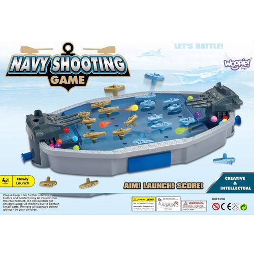 WOOPIE Gra Zręcznościowa "Bitwa Morska" Statki 3D Wyrzutnia Kulek na Arena.pl