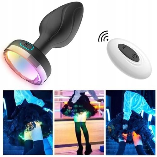 ŚWIECĄCY WIBRUJĄCY KOREK ANALNY PILOTEM, ANAL PLUG na Arena.pl