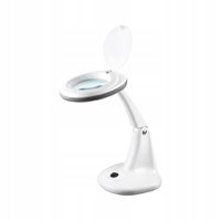 Lampa warsztatowa z lupą kosmetyczna 30x LED 5dpi 6W 6500K regulacja Rebel