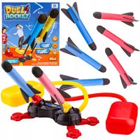 WYRZUTNIA PIANKOWYCH RAKIET ZESTAW DLA 2 DZIECI RAKIETY KATAPULTA GRA