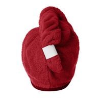 Czerwony ręcznik do włosów turban