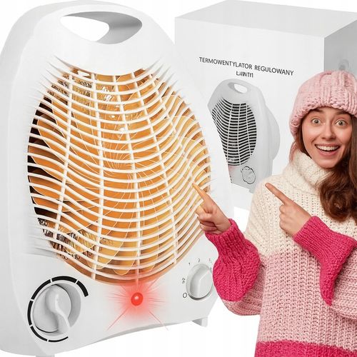 TERMOWENTYLATOR GRZEJNIK ELEKTRYCZNY FARELKA OGRZEWACZ Z TERMOSTATEM na Arena.pl