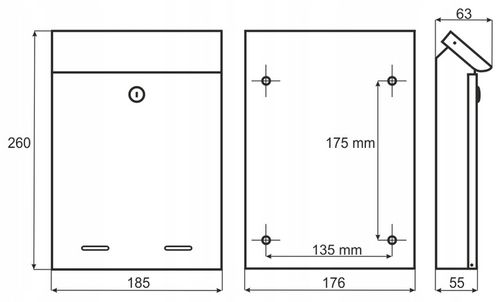 Skrzynka na listy pocztowa YORK - nr domu, - NAPIS na Arena.pl