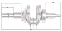 Wał korbowy Loncin G340F G340FD G390F G390FD LC188F CZĘŚĆ ORYGINALNA 130290067-0001