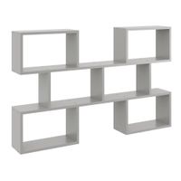 Regał ścienny, półka wisząca, 127x18x80 cm, szary, mat | TYLETEGOTU