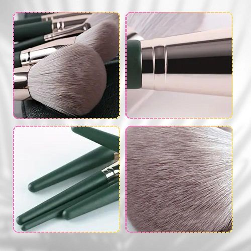 Zestaw pędzli do makijażu +  etui 14 szt do twarzy i oczu puszyste na Arena.pl