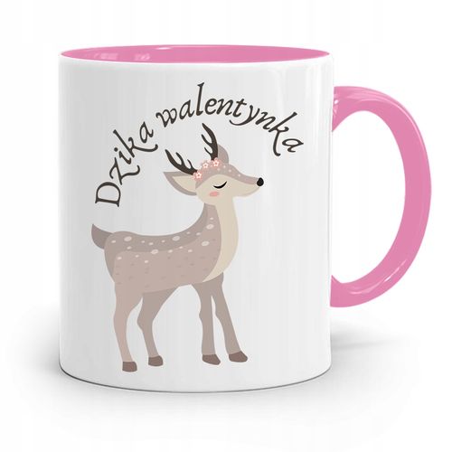 Kubek Różowy Na Walentynki Dzika Walentynka Z Nadrukiem Ze Zdjęciem na Arena.pl