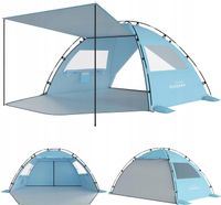 Beach Tent Sun Shelter, 4-5 osobowy namiot łatwy montaż UPF 50+ ochrona UV