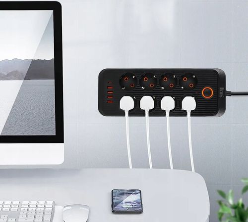 Przedłużacz listwa zasilająca sieciowa 2M 8 gniazd + 4 gniazd USB ładowarka na Arena.pl