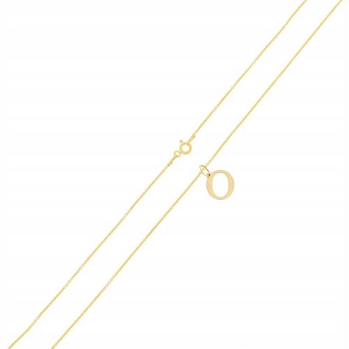 Złota zawieszka literka O pr.585 z łańcuszkiem na Arena.pl