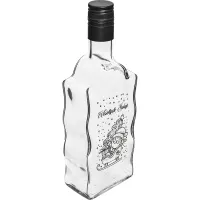 Butelka Klasztorna 0,5 L z czarną zakrętką i nadrukiem Mikołaj 1 szt.