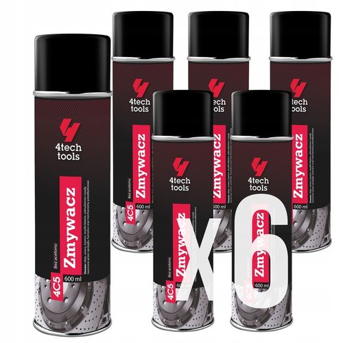 6 x ZMYWACZ DO HAMULCÓW 600ml ODTŁUSZCZACZ DO TARCZ na Arena.pl