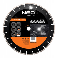 Tarcza diamentowa 350 x 25.4 mm segmentowa spawana laserowo NEO TOOLS