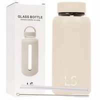 BUTELKA NA WODE SZKLANA Z RĄCZKĄ I SŁOMKĄ LINE SPORT PREZENT 800 ML