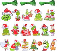32X ZAWIESZKI GRINCH WISZĄCE DEKORACJE NA CHOINKĘ OZDOBY ŚWIĄTECZNE