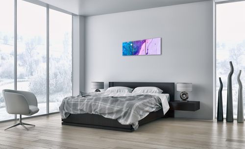 Obraz Na Płótnie - Kompozycja Błekit - 90X30 Cm - Ca90X30-3824 na Arena.pl