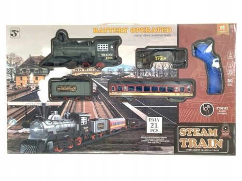 KOLEJKA ELEKTRYCZNA POCIĄG TORY STEROWANA PILOTEM 5 metrów 3 Wagony na Arena.pl