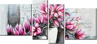 120CM 55 OBRAZ 4 ELEM MAGNOLIE WAZONACH ŚCIENNY