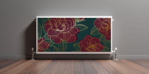 Mata MAGNETYCZNA Na Kaloryfer Kwitnące Róże Styl Line-art 80cm x 60cm na Arena.pl