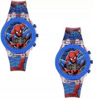 zegarek dziecięcy SPIDERMAN dla chłopca dzieci LEDowy świeci elektroniczny