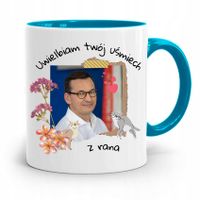 Kubek Błękitny Politycy Premier Mateusz Morawiecki Z Nadrukiem Ze Zdjęciem