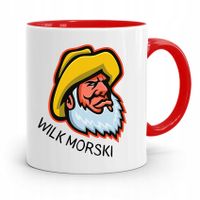 Kubek Czerwony Wędkarza Wilk Morski Prezent Z Nadrukiem Ze Zdjęciem