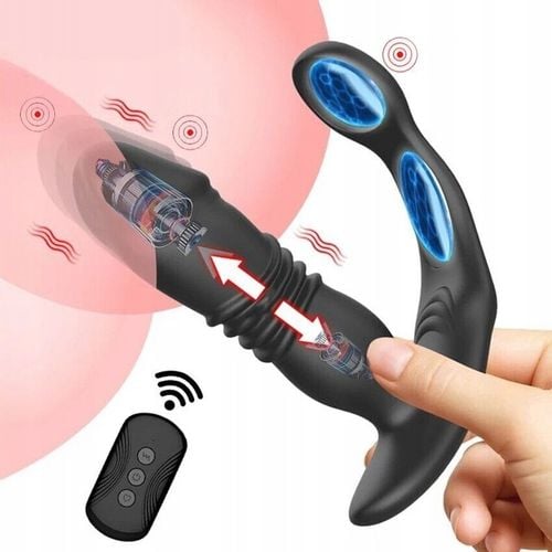 MASAŻER PROSTATY RUCH GÓRA-DÓŁ + RINGI NA PENISA I JĄDRA + MASAŻER KROCZA na Arena.pl