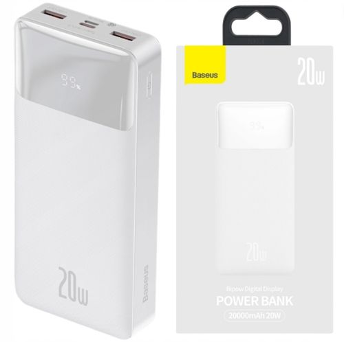 BASEUS POWER BANK 20000mah POWERBANK 20W PD 3x USB USB-C TYP-C 3A QC 3.0 na Arena.pl