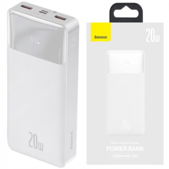 BASEUS POWER BANK 20000mah POWERBANK 20W PD 3x USB USB-C TYP-C 3A QC 3.0 zdjęcie 1
