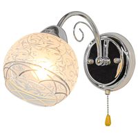 Vintage kinkiet 8957/1 8C z włącznikiem sznurkowym chrom