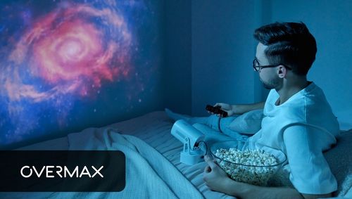 PROJEKTOR RZUTNIK ANDROID TV WIFI BEZPRZEWODOWY OBROTOWY LED PRZENOŚNY na Arena.pl