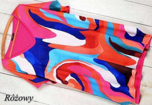 LUŹNA KOBIECA TUNIKA BLUZKA PLUS SIZE V dekolt XL/XXL różne wzory mix 700 na Arena.pl