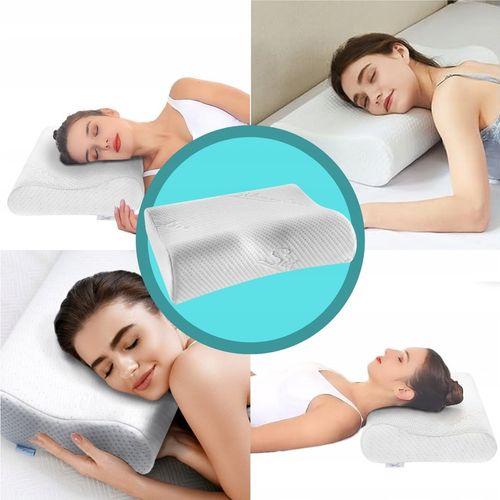 PODUSZKA ORTOPEDYCZNA DO SPANIA PROFILOWANA Z WGŁĘBIENIEM PIANKA MEMORY na Arena.pl